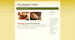 Desktop Screenshot of freebisquickrecipes.com