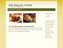 Tablet Screenshot of freebisquickrecipes.com